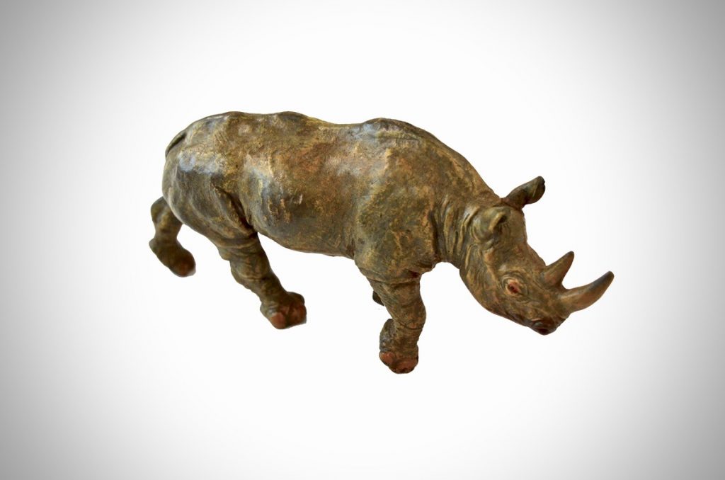 Franz Bergmann Bronze Rhino